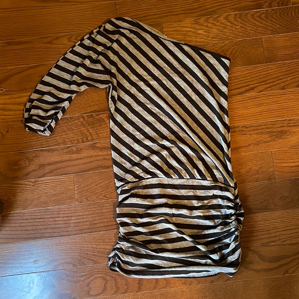 Mystic Striped One Shoulder Mini Bodycon Dress